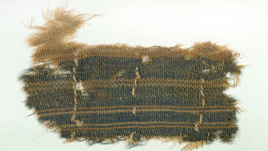 2,000-year old textile is blue color described in the Bible
